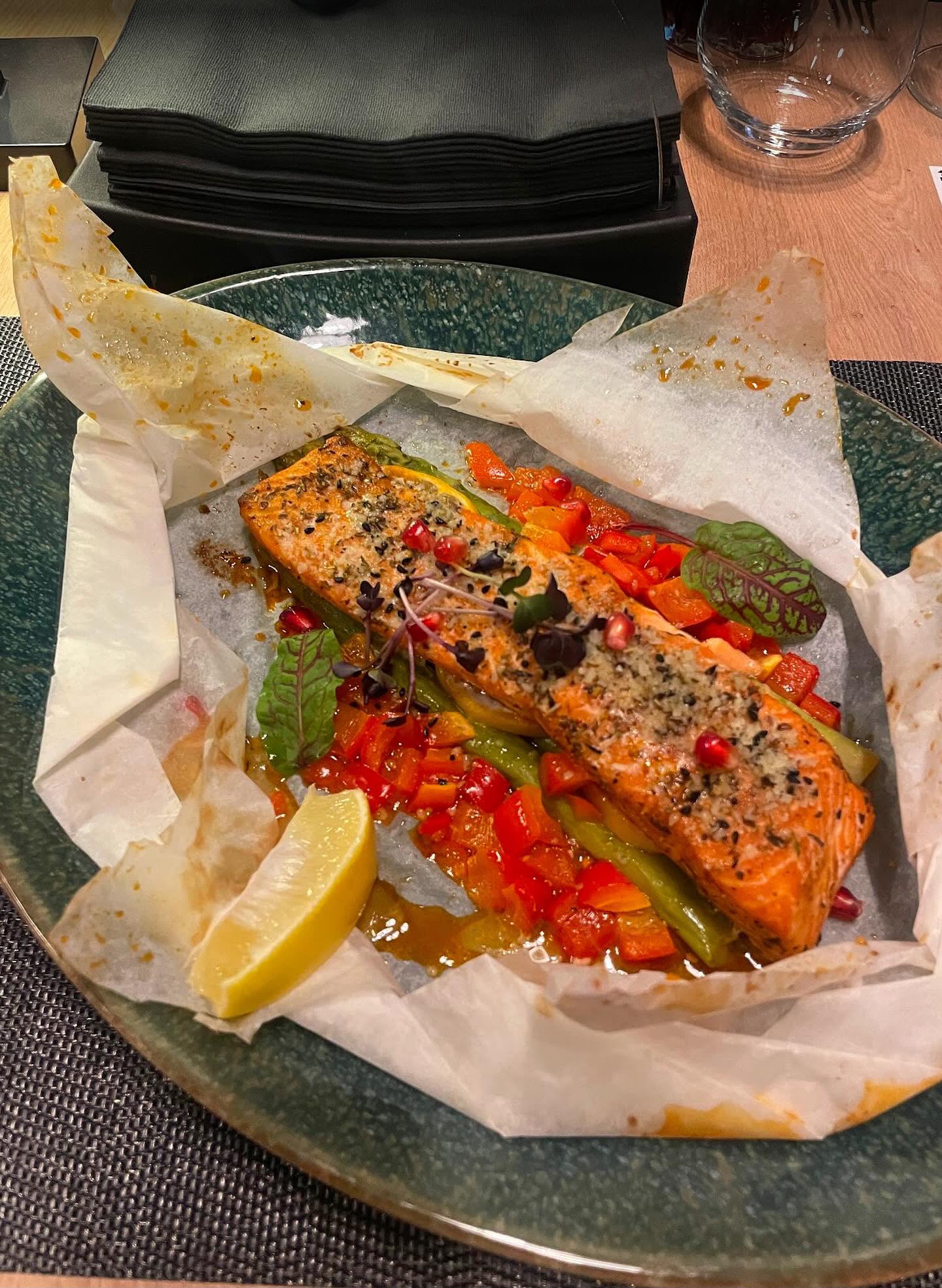 Salmon en papillote